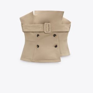 Zara BELTED GABARDINE BUSTIER